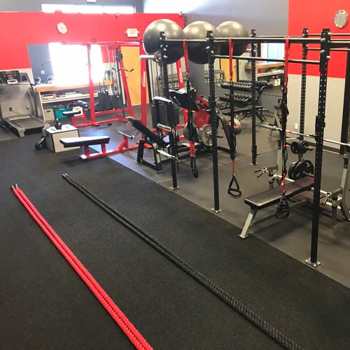 Rubber Flooring Rolls 1/2 Inch Black Geneva gym.