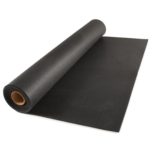Rubber Flooring Roll Geneva 1/2 Inch Black Per SF