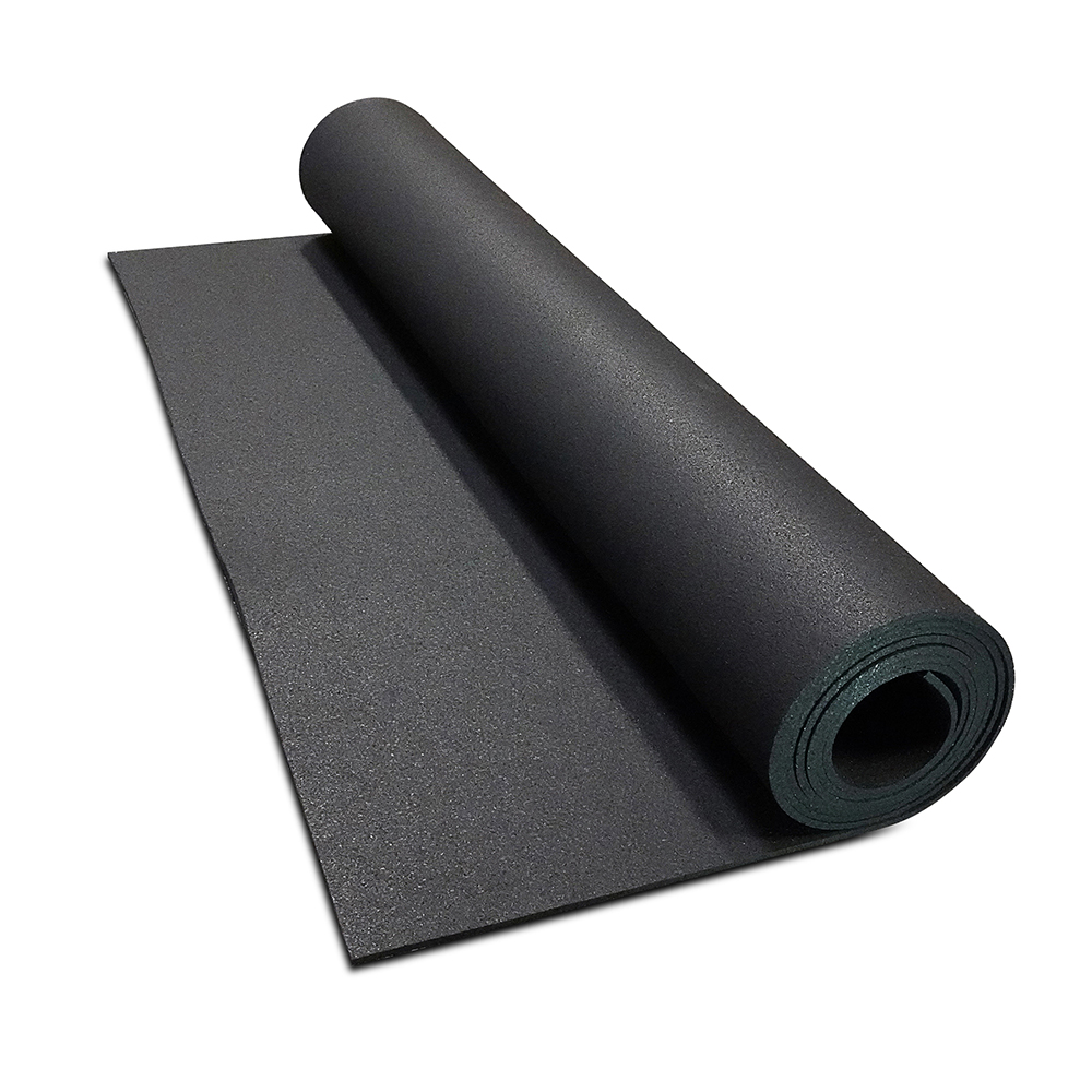 Rubber Cal Recycled Floor Mat Black 3/8-Inch x 4 x 3-Feet