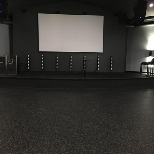 Rolled Rubber Auditorium flooring