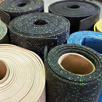 Mulitple Sheet Rubber Flooring Rolls in different colors