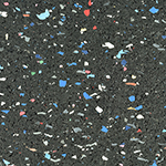 Rolled Rubber Sport 1/4 Inch Confetti per SF swatch