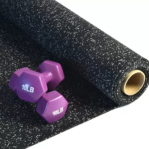 Rolled Rubber Sport 1/4 Inch 10% Gray per SF exercise floor.