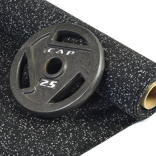 Rolled Rubber Sport 1/4 Inch 10% Gray per SF for weight training
