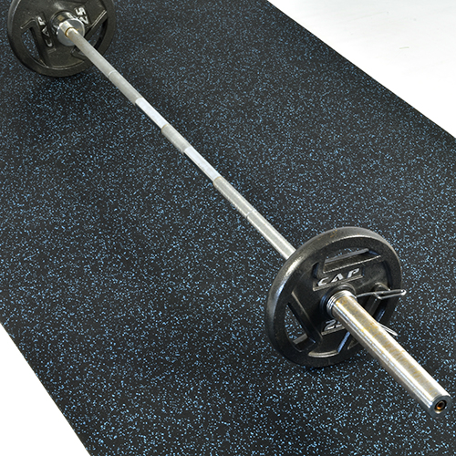 Rolled Rubber Sport 1/4 Inch 10% Blue with barbell