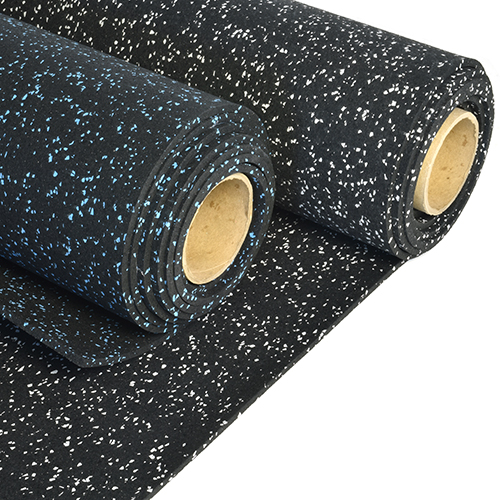 Rubber Flooring Rolls 1/4 Inch 4x10 Ft Colors close up.