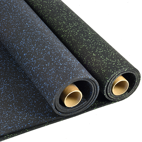 Greatmats Rubber Floor Roll Geneva | 4 ft Wide x 8mm | 10% Color | Gym, Weight Room, Warehouse, Industrial | Weight: 1.85 per Sq ft | Custom Lengths