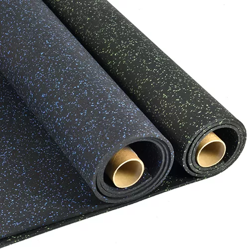 Rubber Flooring Rolls 8 mm 10% Color Geneva Blue and Green Rolls