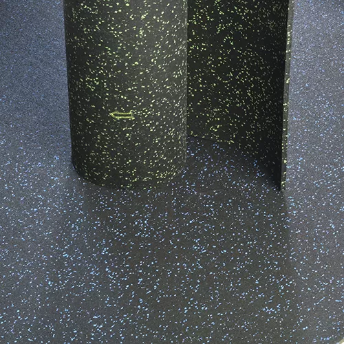  Rubber Flooring Rolls 3/8 Inch 10% Color Geneva home gym.
