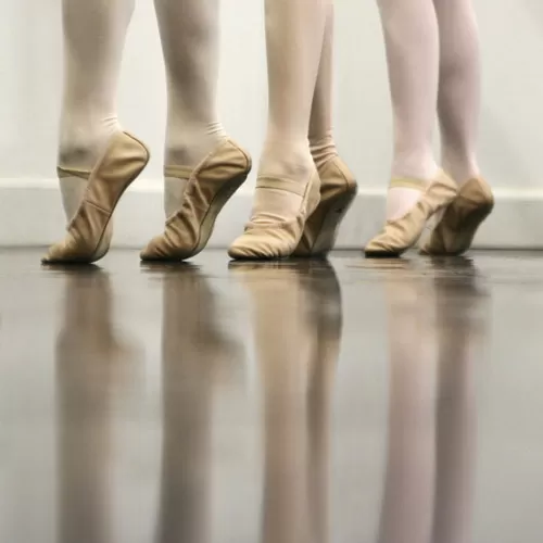 Rosco Adagio Dance Floor Full Bolt ballet feet.