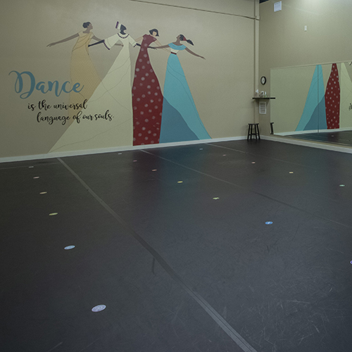 Adagio Dance Flooring Full Roll Black Marley at The Academy