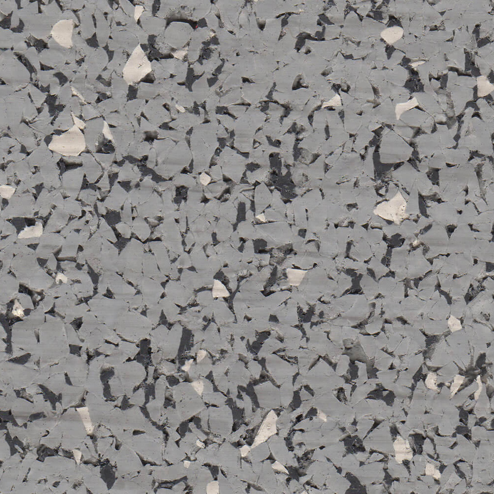 Action Sport Rubber Gym Tile Supreme 95% Color 1 Inch x 2x2 Ft. Snowsilde Gray close up