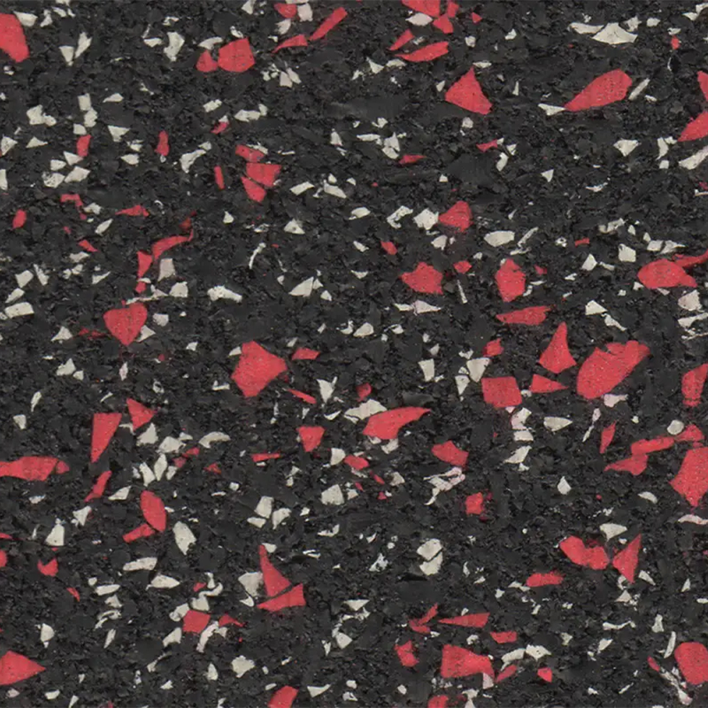 Action Sport Rubber Gym Tile Choice 35 % Color 1 Inch x 2x2 Ft. close up Red Pixie