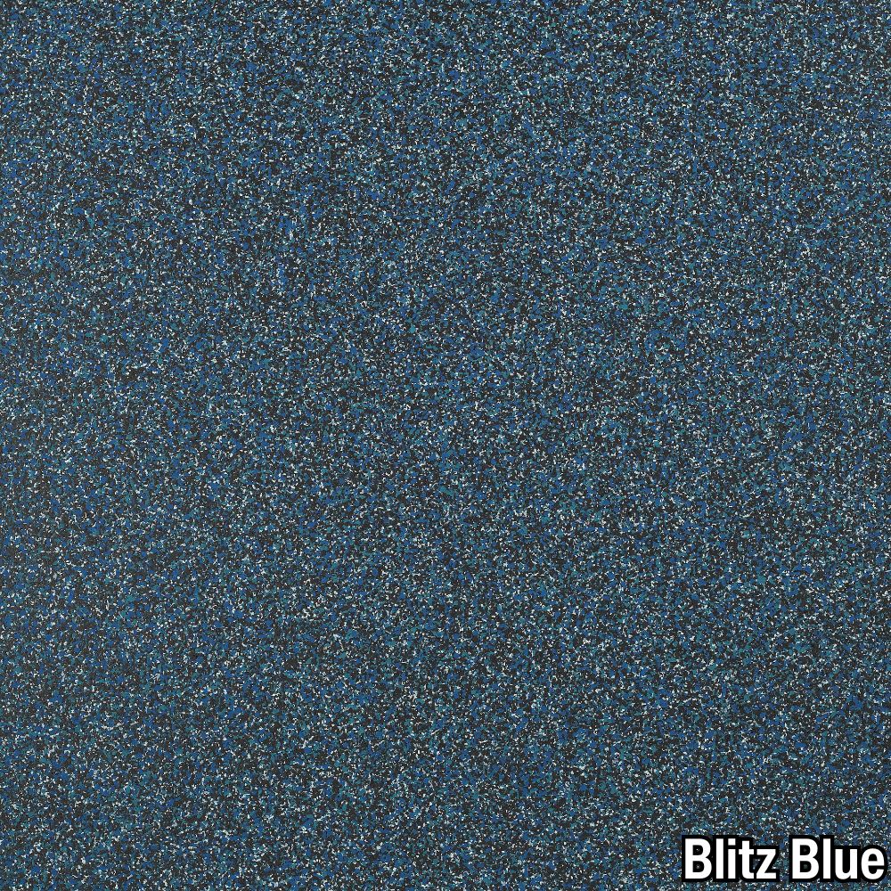Rubber Gym Flooring Square Tiles Domination 38 x 38 Inch x 12mm blitz blue full