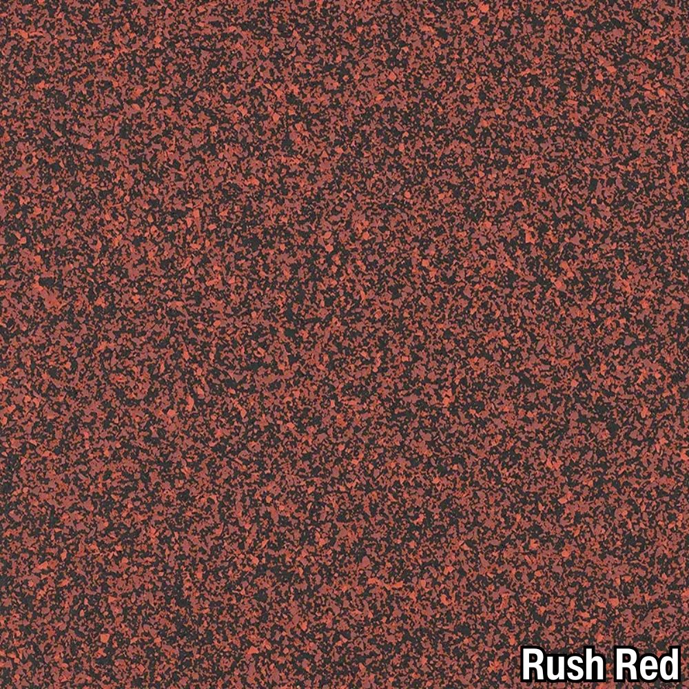 Rubber Gym Flooring Square Tiles Domination 38 x 38 Inch x 12mm rush red full