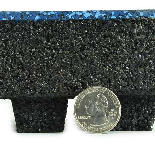 2.5 inch thick of the 2x2 dBTile