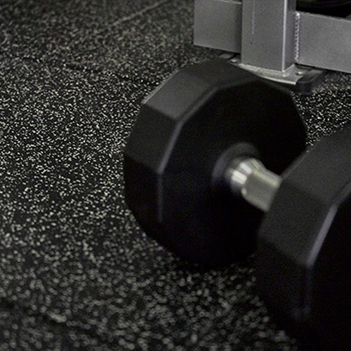 Standard gray dBTile with free weights