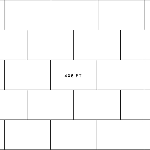 brick layout of 4x6 rubber mats diagram