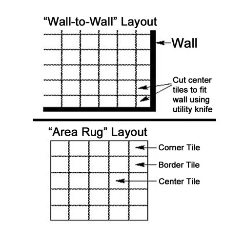 Centaur CS00 Black PuzzleTile 23 x 23 Interlocking Rubber Floor