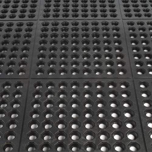 3x3 Rubber Mats with Holes For Barn
