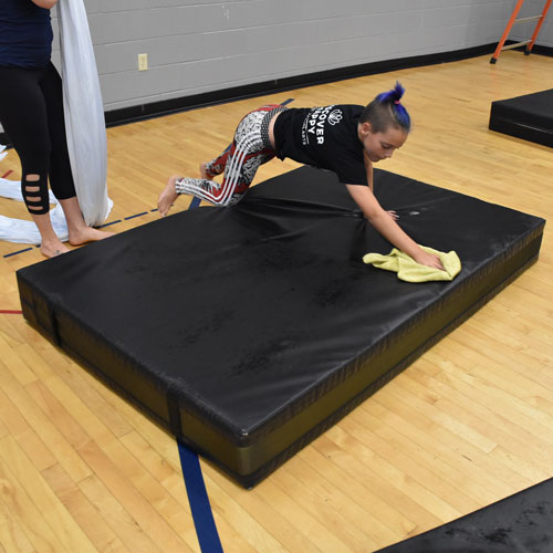 4' x 8' x 2 Intermediate Level Folding Gymnastics Mat