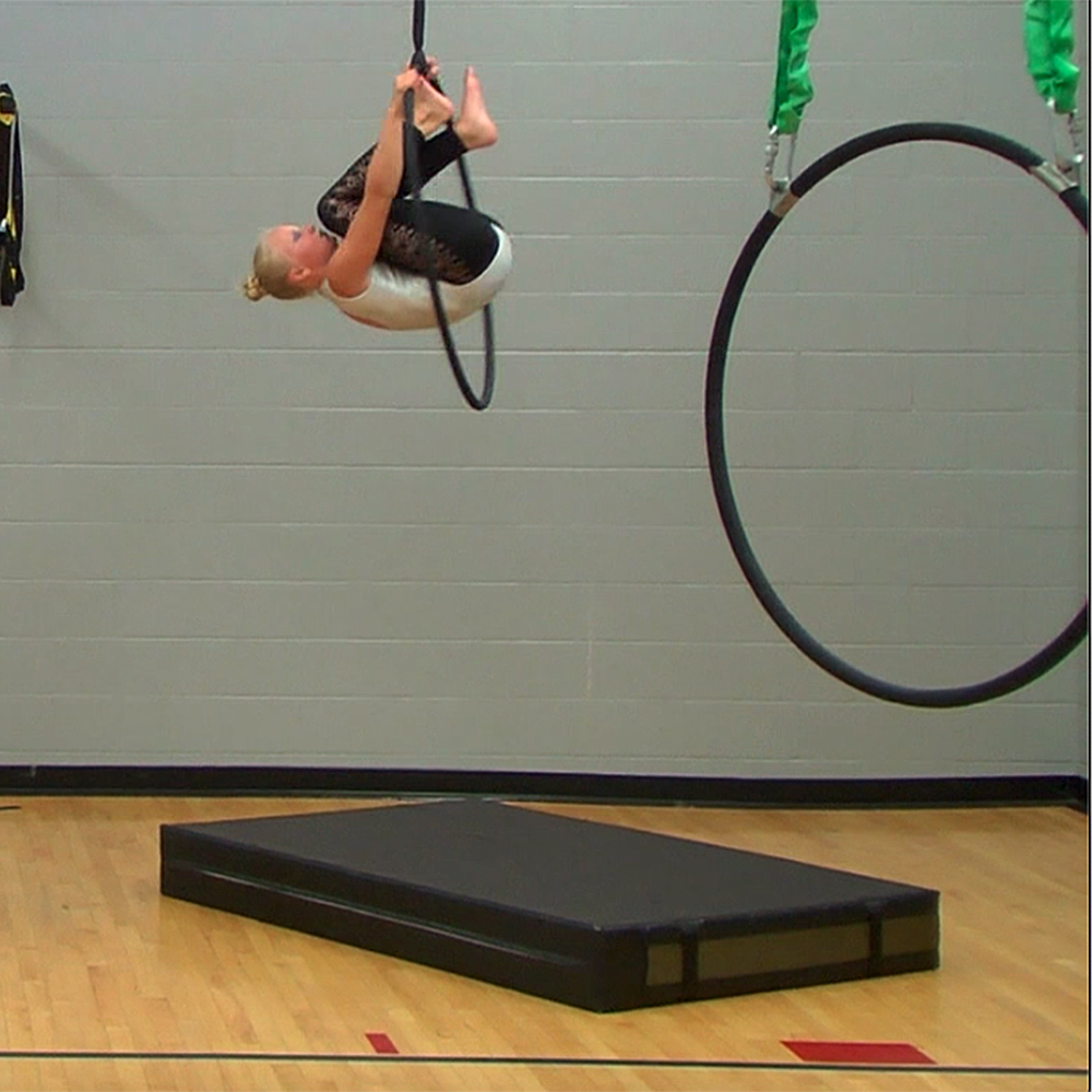 Aerial Ring Crash Mat with Blonde Girl