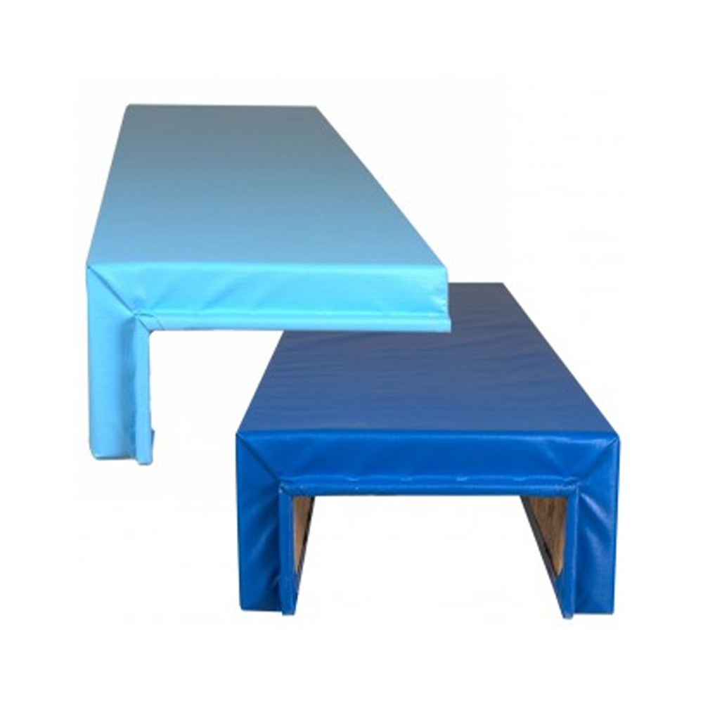 blue column pad and light blue corner pad