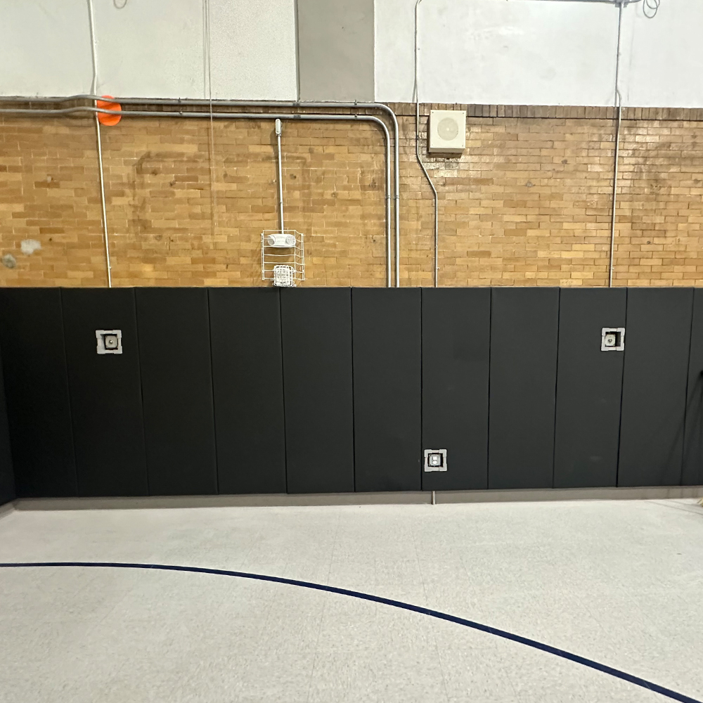 Safety CourtQuiet Impact Wall Pad 2 Inch x 3x7 Ft. Z Clip Night Sky in school gym