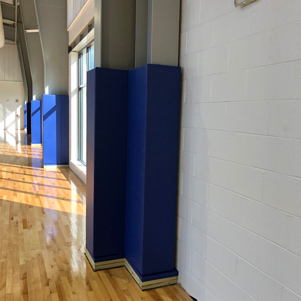 blue column pad wall install