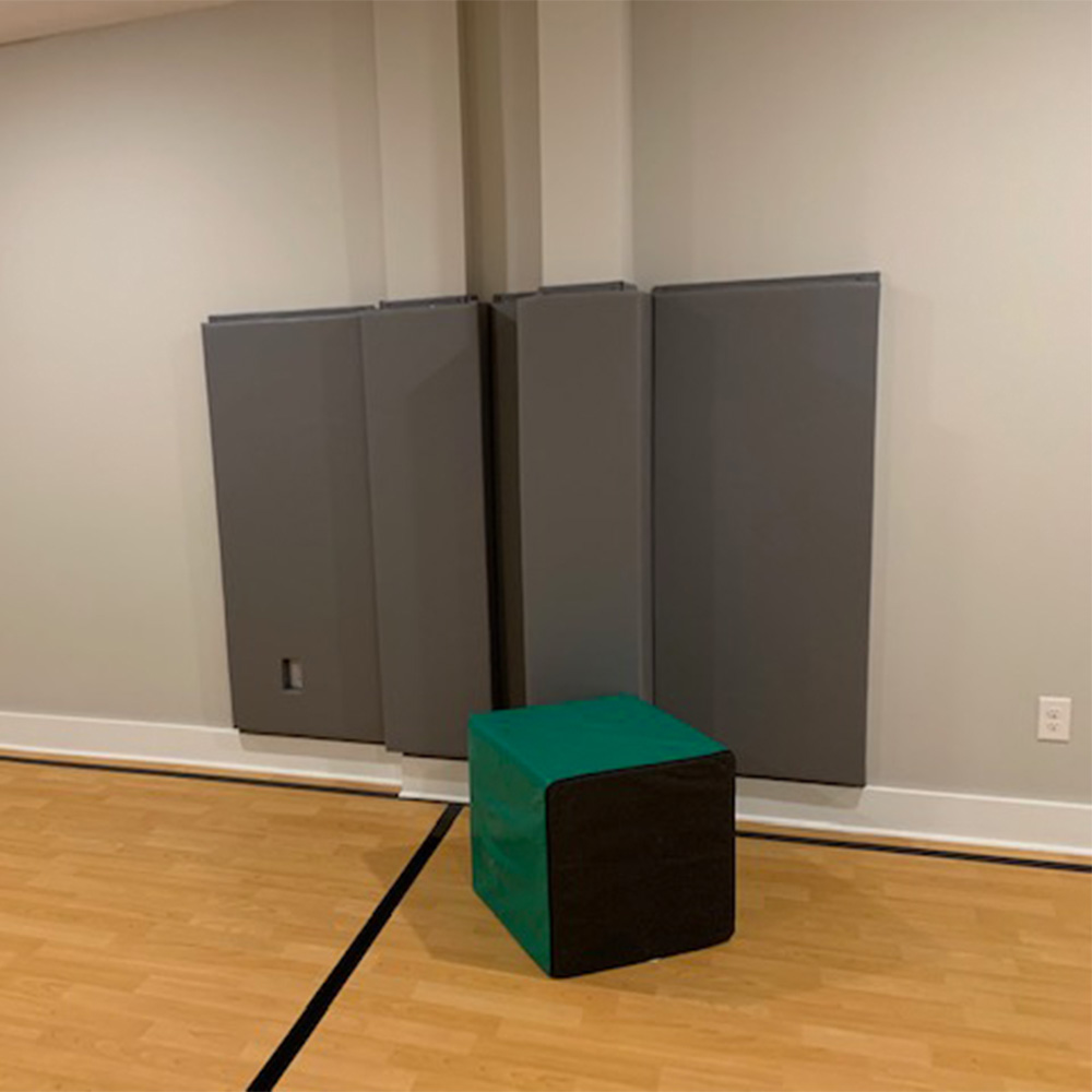 gray column pad & wall pad install