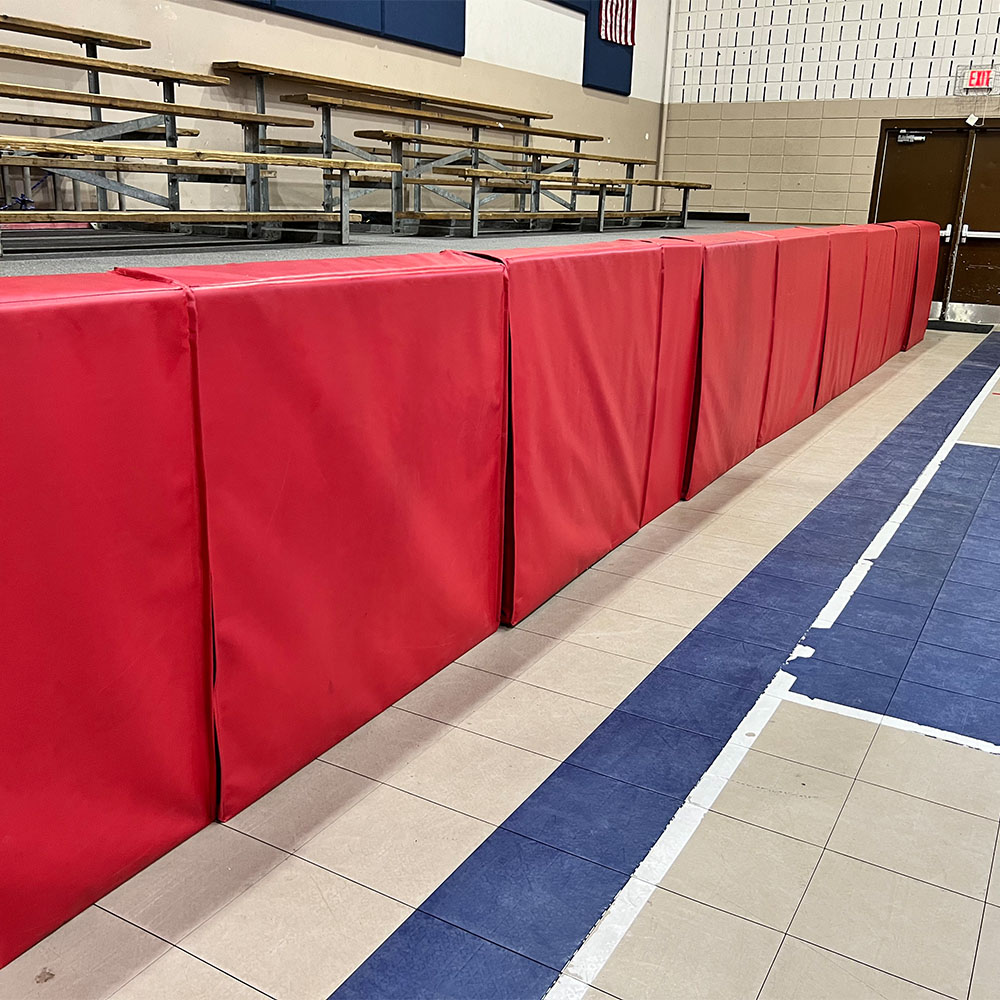 safety padding for school gymnasium stage velcro attachment removable