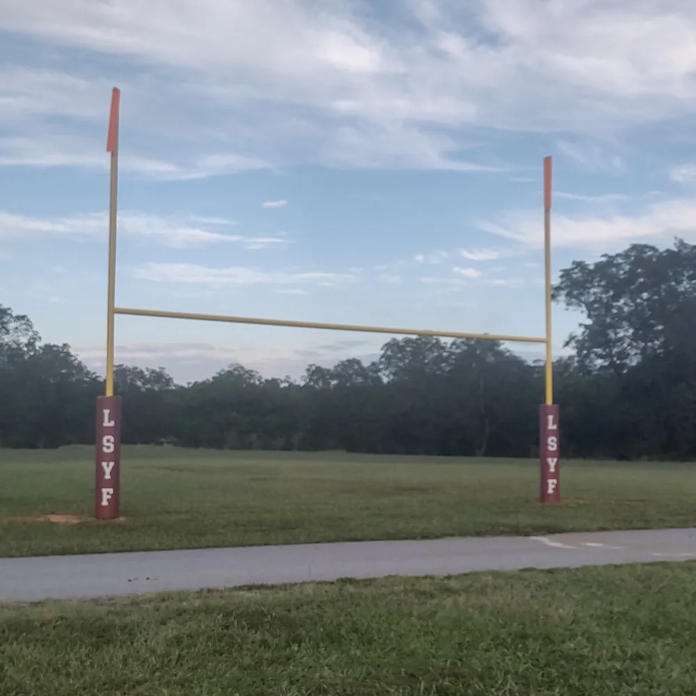 maroon goal post padding on football goal