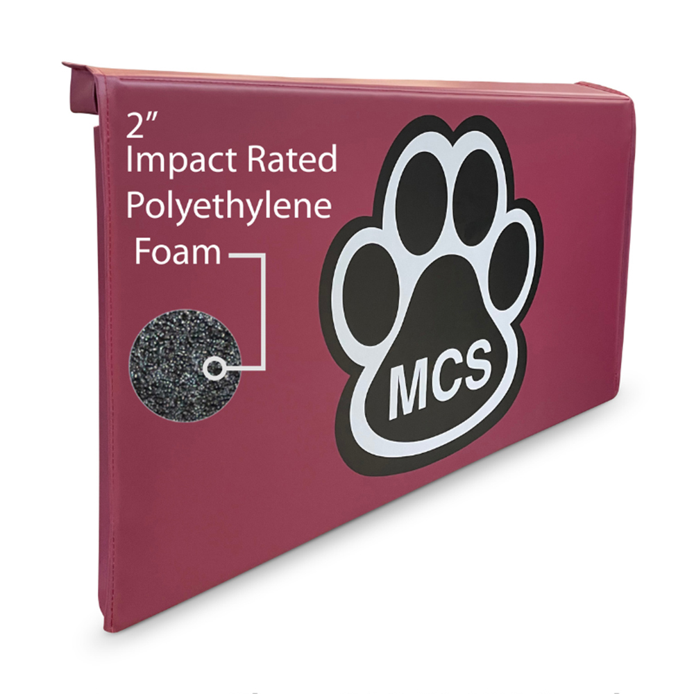 safety stage pads infographic showing polyethylene foam interior