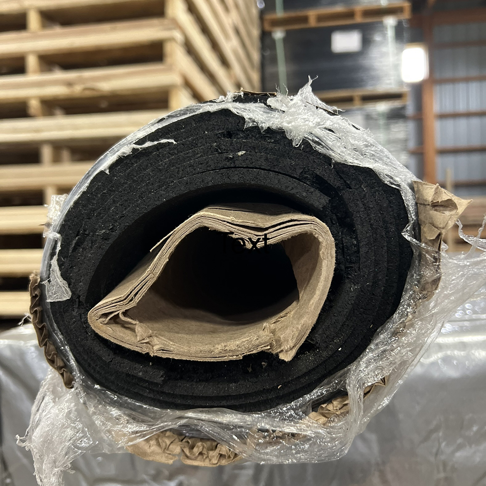 1/4 rubber roll flooring damaged