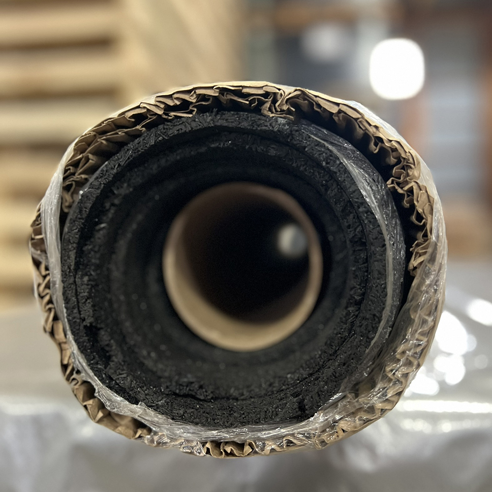 plyometric rubber roll flooring damaged