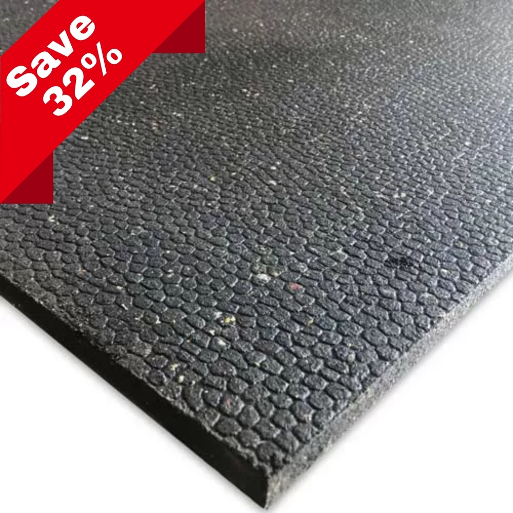 Corner of Rubber Mats 4x6 Ft x 3/4 Inch Black Trued Natural
