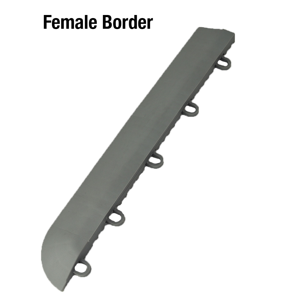 DunkStar BaseCourt Outdoor Corner Borders Gray 5/8 In x 2 Inches Wide female corner border