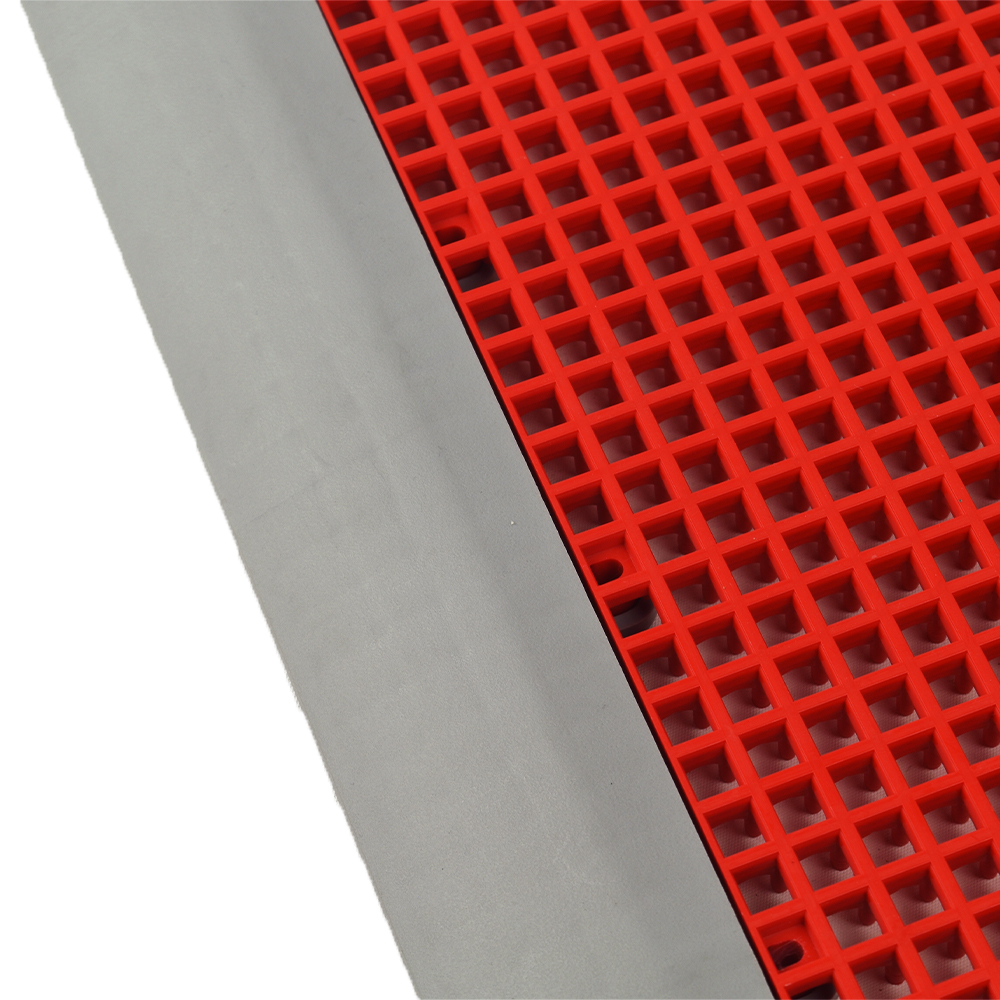 DunkStar BaseCourt Outdoor Corner Edge Borders Gray 5/8 In x 2 Inches Wide border and tile
