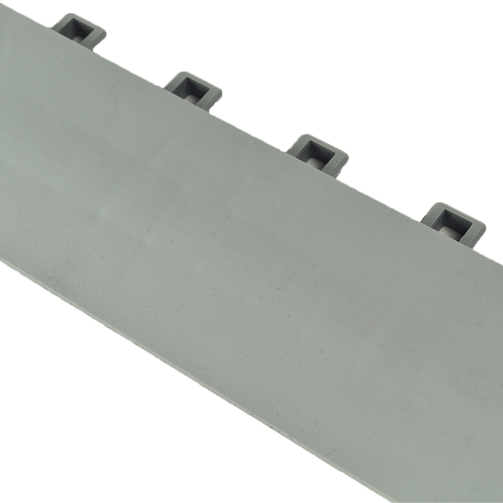DunkStar Pickleball Outdoor Court Corner Edge Borders Gray 5/8 Inch x 3 Inches Wide close up angle