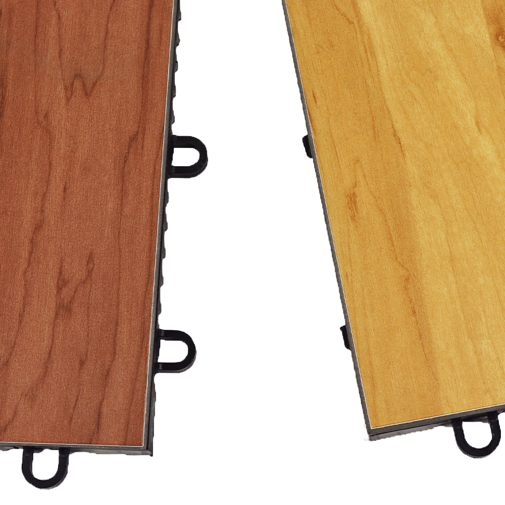 SnapLock Dance Floor XL Standard Tiles 1/2 Inch x 18x18 Inches Dark Maple and Maple interlock edges