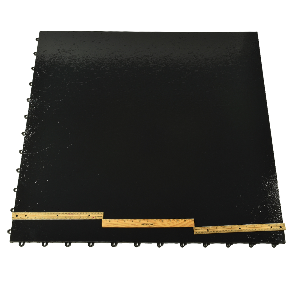 SnapLock Dance Floor Plus Standard Tiles 1/2 Inch x 3x3 Ft. slate black with rulers