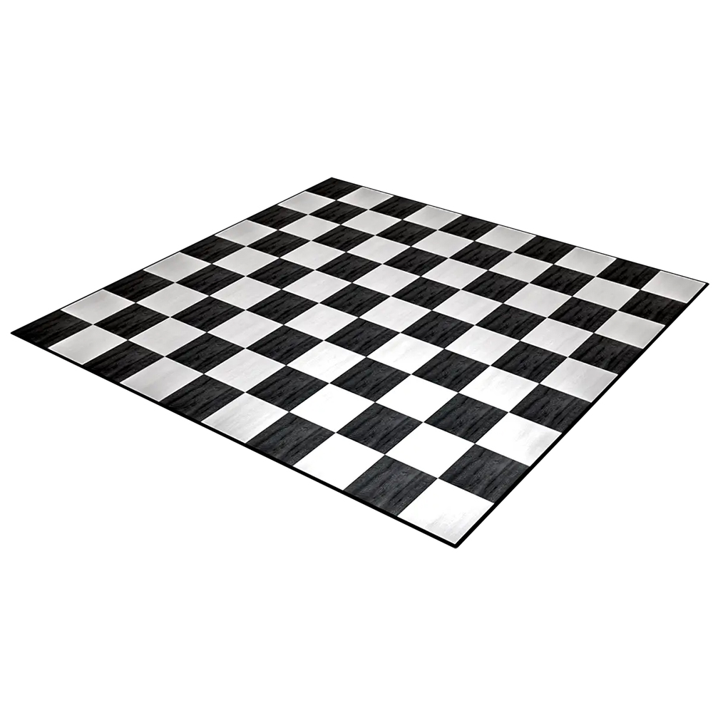 Black Oak and White Oak Checkerboard pattern of SnapLock Dance Floor Plus Premium Tiles 1/2 Inch x 3x3 Ft.