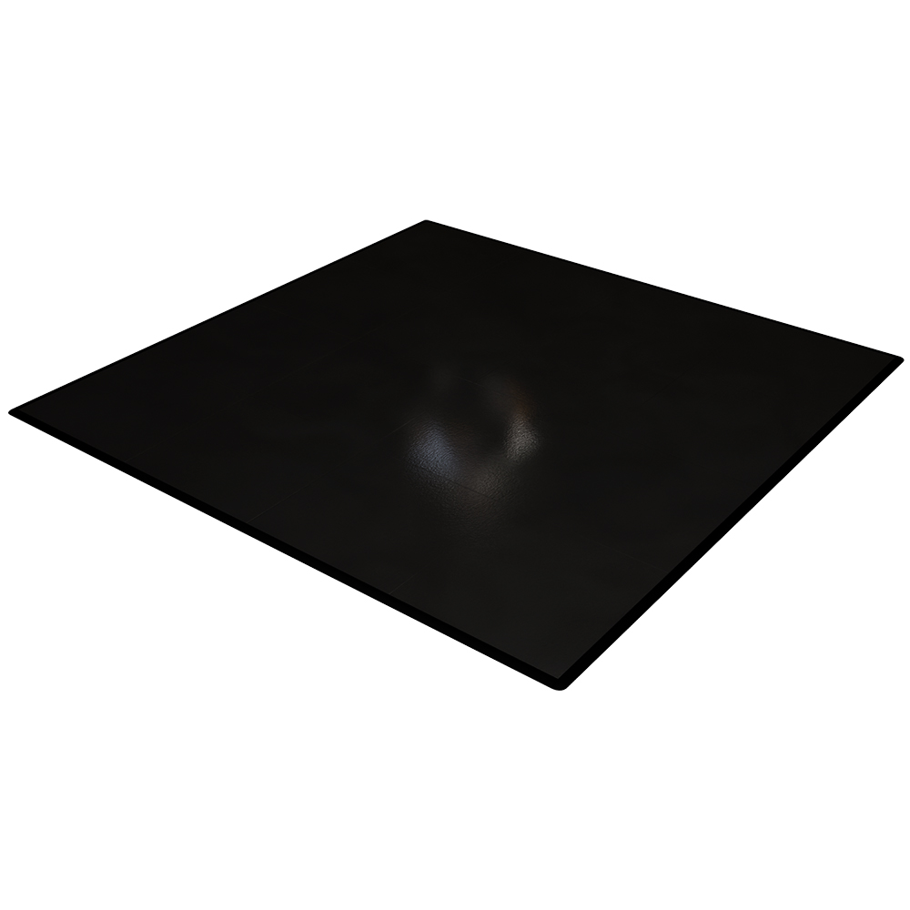 12x12 foot of SnapLock Dance Floor Plus Standard Tiles 1/2 Inch x 3x3 Ft. in Slate Black