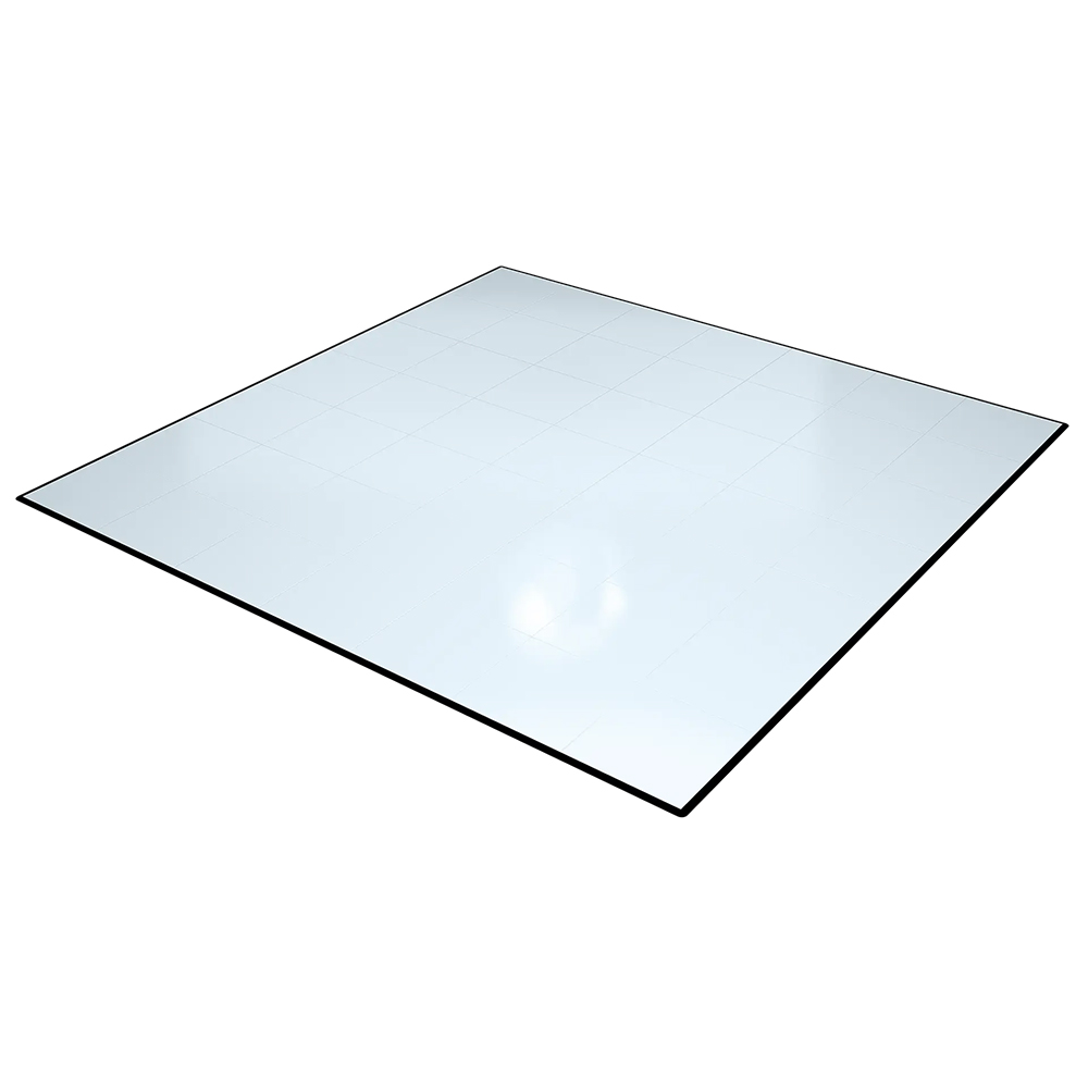 SnapLock Dance Floor Plus Standard Tiles 1/2 Inch x 3x3 Ft. in Slate White 21x21 foot floor with edges