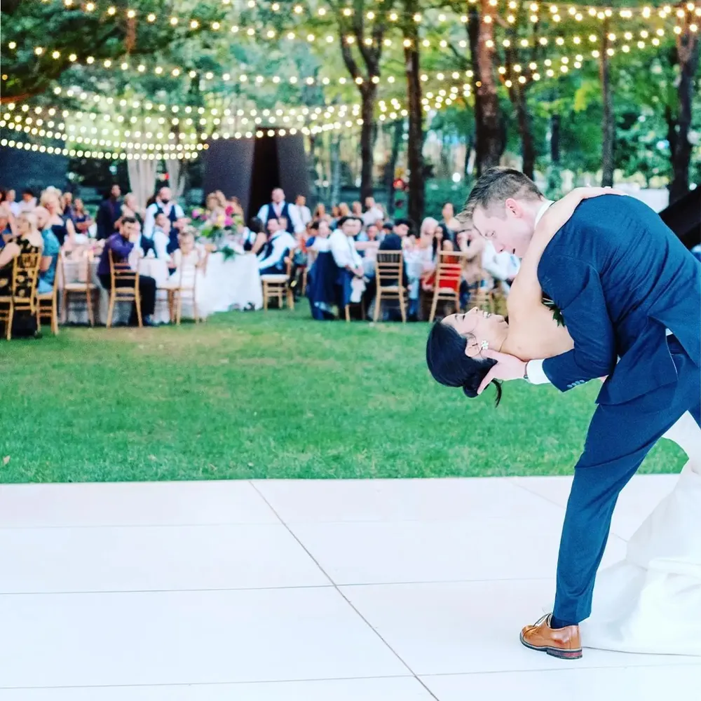 Interlocking SnapLock White Dance Floor Tiles