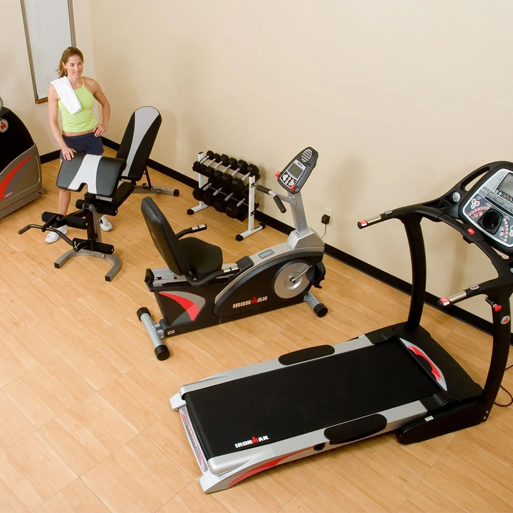 Workout room in Maple of SnapLock Dance Floor XL Standard Tiles 1/2 Inch x 18x18 Inches