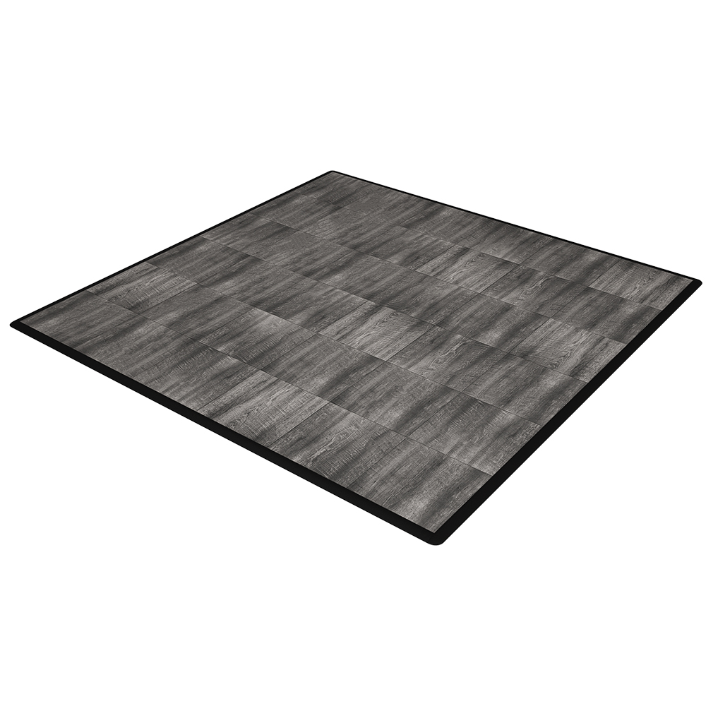 Smoked Oak 9x9 foot SnapLock Dance Floor XL Premium Tiles 1/2 Inch x 18x18 Inches
