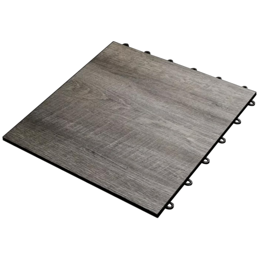 Full tile angle of SnapLock Dance Floor XL Premium Tiles 1/2 Inch x 18x18 Inches in Smoked Oak