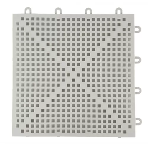SoftFlex Shower Floor Tile Non Slip light gray tile.