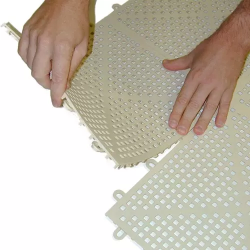 flexible self draining tiles that interlock